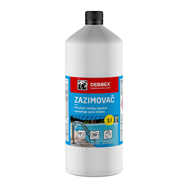 Zazimovač - pro zimní údržbu bazénů 1 l láhev namodralá