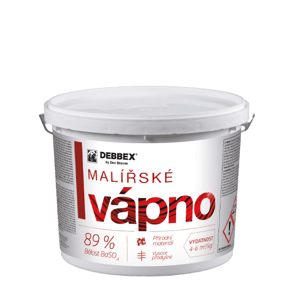 Malířské vápno 11 kg kbelík bílá - bělost min. 89%