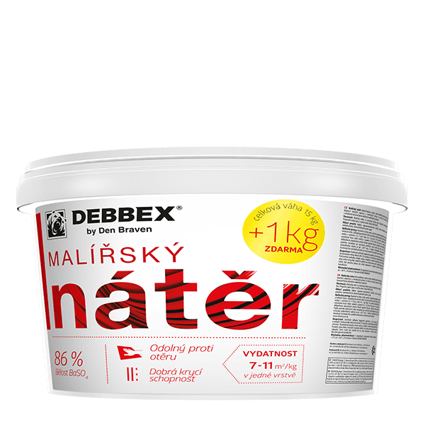 Malířský nátěr 28 kg kbelík 28 kg bílá - bělost min. 86%
