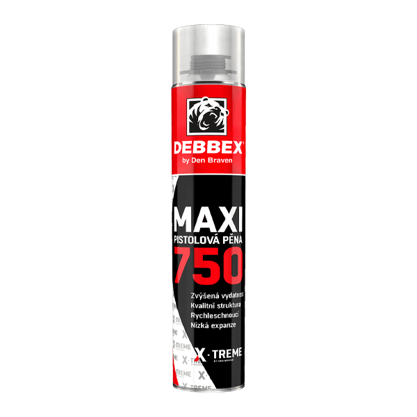 Pistolová pěna MAXI 750 750 ml pistolová dóza žlutá