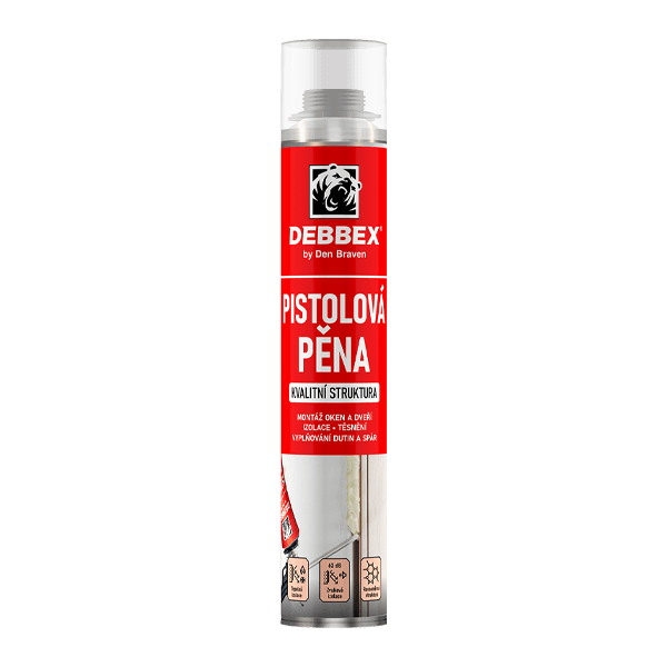 Pistolová pěna 750 ml pistolová dóza žlutá