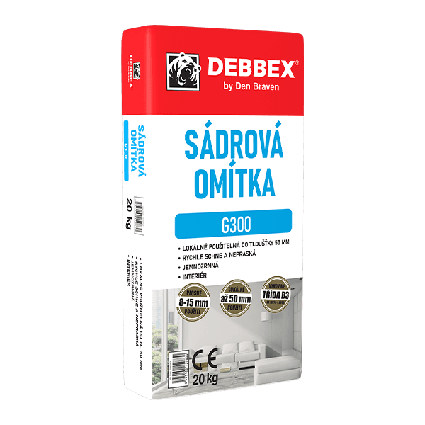 Sádrová omítka G300 20 kg pytel bílá