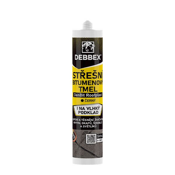DenBit ROOFPLAST - Střešní bitumenový tmel 280 ml kartuše černá