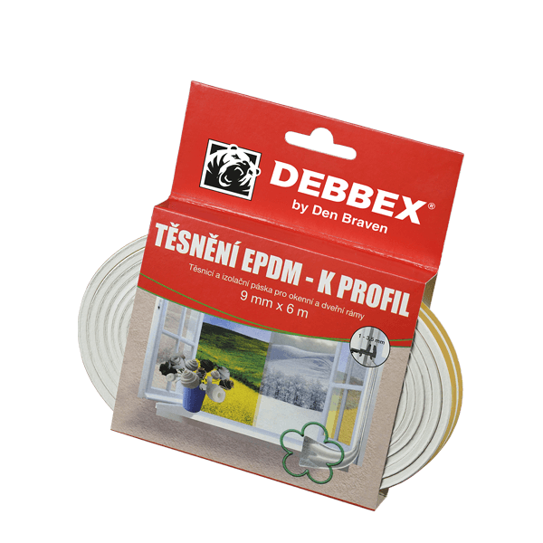 Těsnicí profily z EPDM pryže D, 9 mm × 6 mm, délka 100 m 100 m hnědá