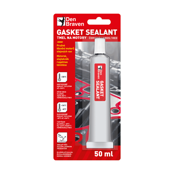 Gasket sealant červený 50 ml tuba v blistru cihlově červená