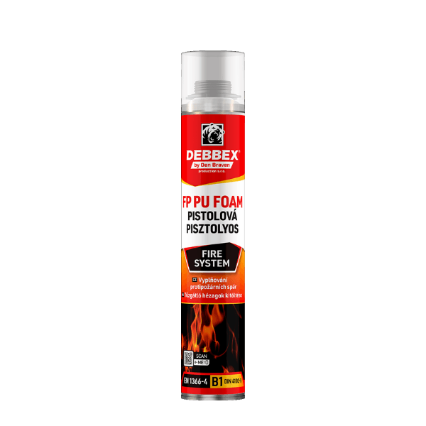 Protipožární pěna 750 ml trubičková dóza růžová