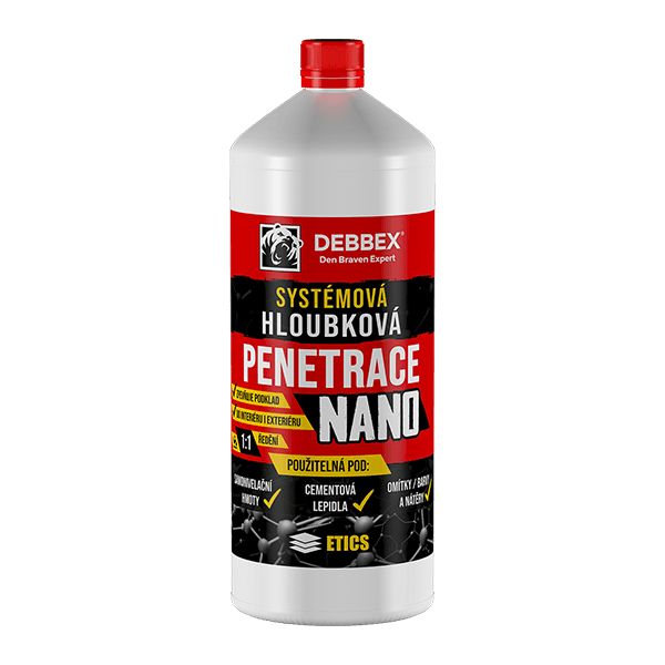Systémová hloubková penetrace NANO 1 l láhev transparentní