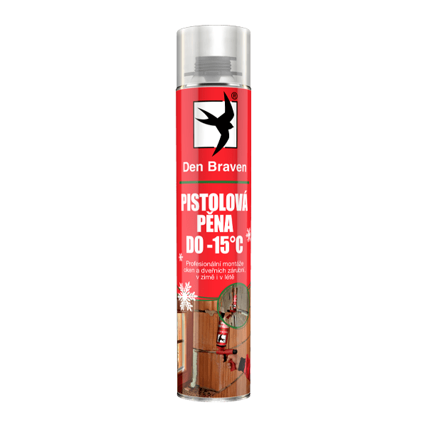 Pistolová pěna do -15 °C 750 ml pistolová dóza zelená