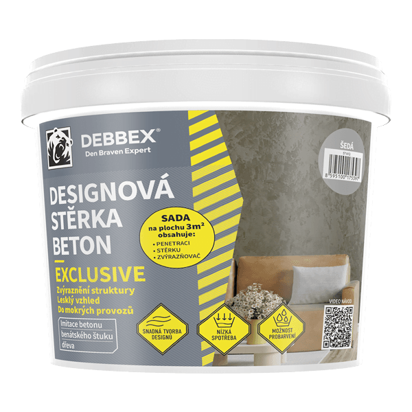 Designová stěrka BETON EXCLUSIVE 5 kg kbelík šedá