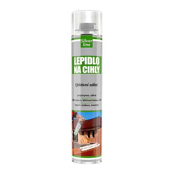 Lepidlo na cihly Silver Line 750 ml pistolová dóza žlutá