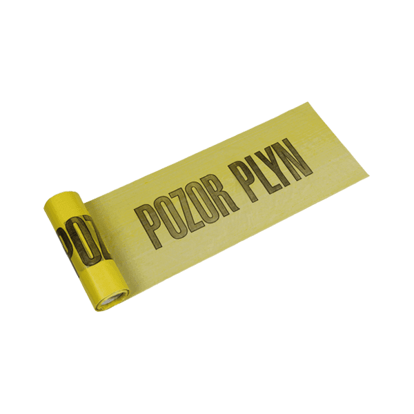 Výstražná fólie 30 cm × 0,08 mm, délka 100 m 100 m žlutá - PLYN