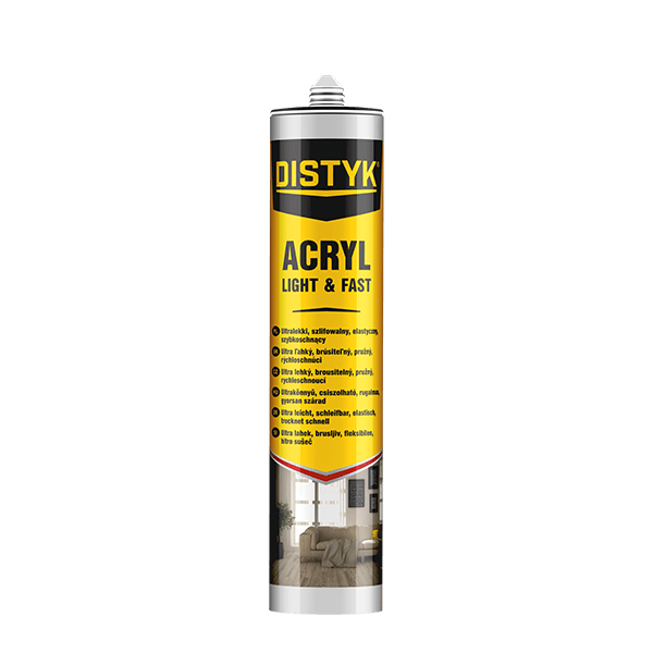 Akrylový brousitelný tmel DISTYK Line 310 ml kartuše bílá