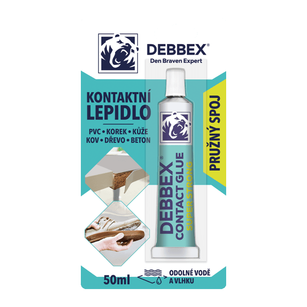 Kontaktní lepidlo 50 ml tuba v blistru nažloutlá