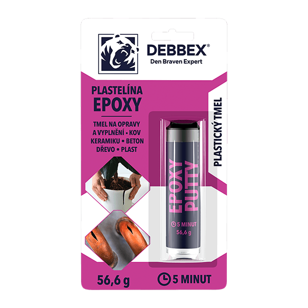 Plastelína Epoxy 56,6 g blistr světle černá