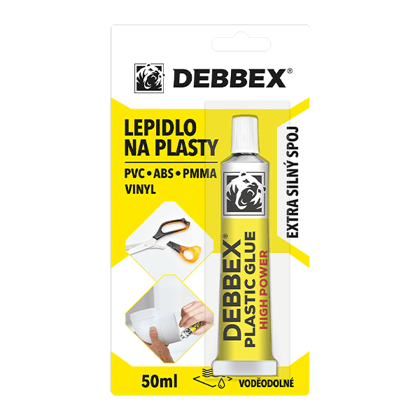 Lepidlo na plasty 50 ml tuba v blistru nažloutlá