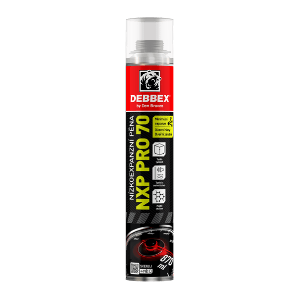 Nízkoexpanzní pěna NXP PRO 70 870 ml pistolová dóza žlutá