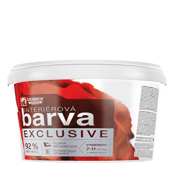 Interiérová barva EXCLUSIVE 15 kg kbelík bílá - bělost min. 92%