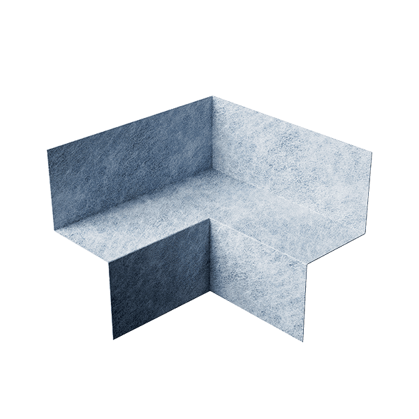 Fleecový flexi těsnicí izolační roh 2v1 80 × 60 × 60 mm / 140 × 60 × 60 mm 1 ks šedá