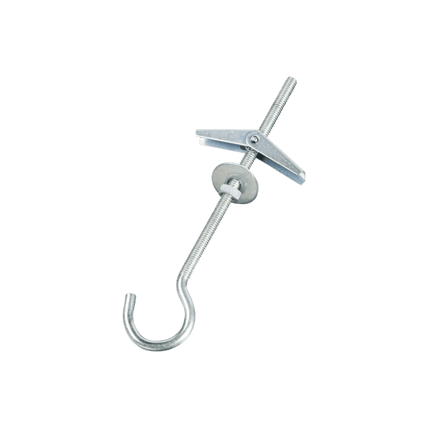 Kotva rozkládací se stropním hákem 4 mm × 75 mm 50 ks stříbrná