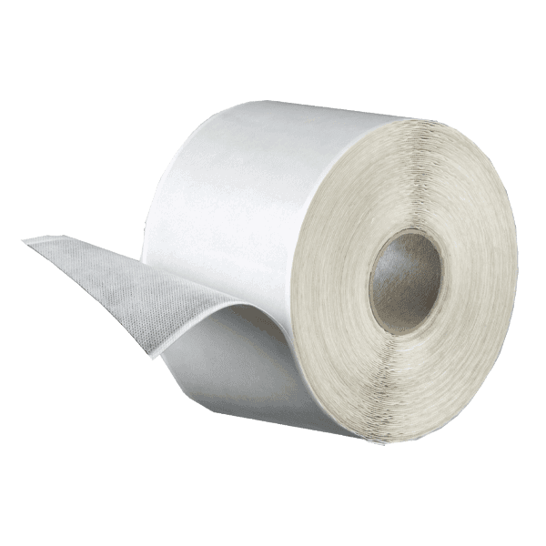 Pás FLEECEBAND (butylový pás s textilií) 115 mm × 1 mm, délka 25 m 25 m bílá textilie