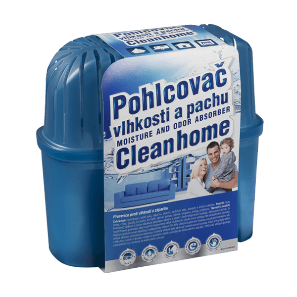 Pohlcovač vlhkosti a pachu CLEANHOME 1300 g plastová dóza modrá
