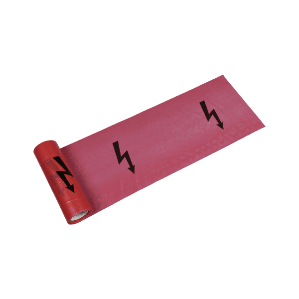 Výstražná fólie 33 cm × 0,08 mm, délka 100 m 100 m červená - ELEKTŘINA