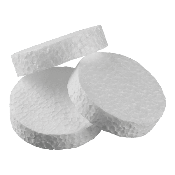 Zátka polystyrenová EPS bílá Ø 67 mm × 15 mm 100 ks bílá