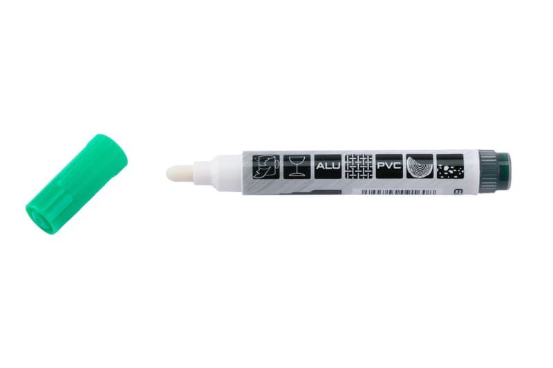 Značkovač permanentní zelený 144mm extra silný hrot 6.5mm