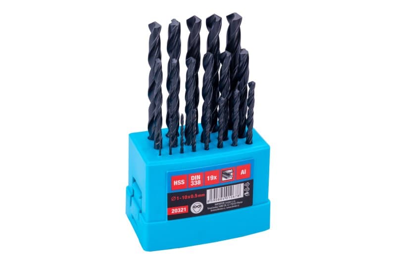 Sada HSS vrtáků WESTBERG 1-10mm (po 0.5mm) 19ks plast