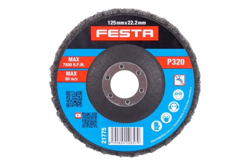 Kotouč brusný karbidový lamelový FESTA 125mm/22.2mm P320 EXTRA JEMNÝ