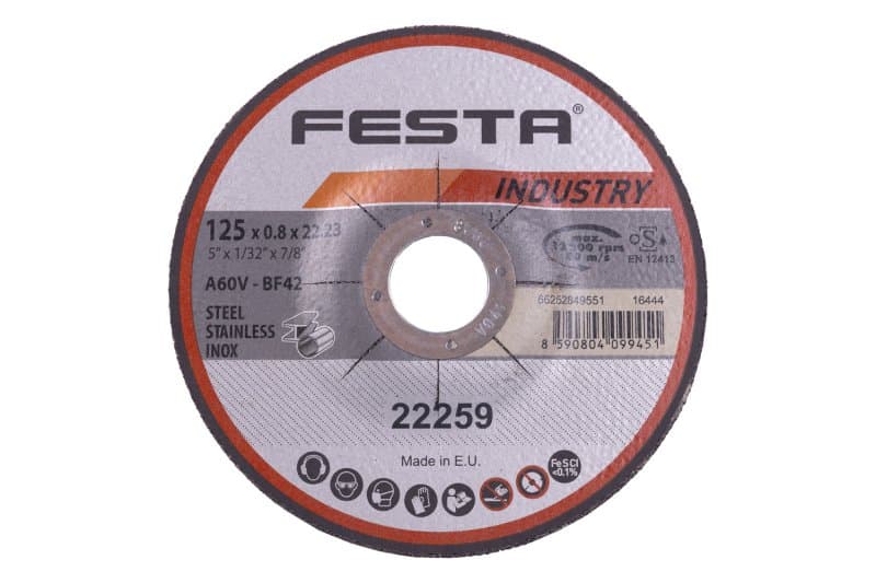 Kotouč řezný FESTA INDUSTRY na kov 125x0.8x22.2mm