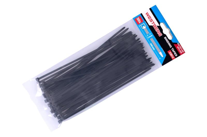 Pásky vázací WESTBERG  200x3.6mm 50ks černá