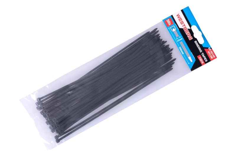 Pásky vázací WESTBERG 250x3.6mm 50ks černé