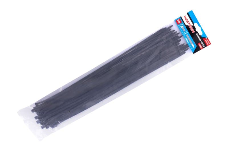 Pásky vázací 400x4.8mm 50ks černá