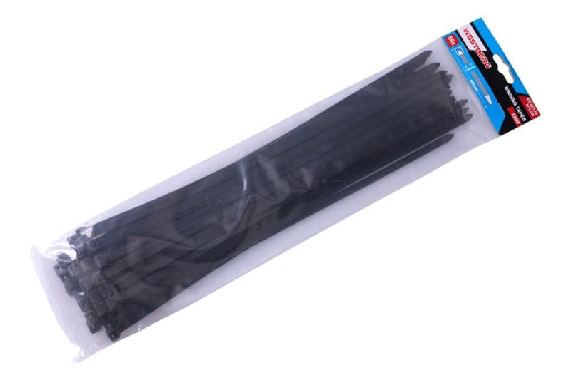 Pásky vázací 400x7.6mm 50ks černá