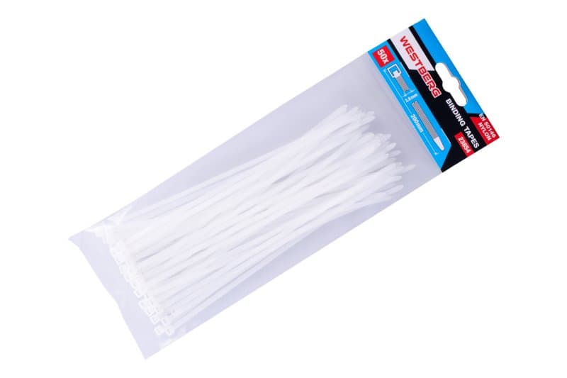 Pásky vázací WESTBERG 200x3.6mm 50ks bílé