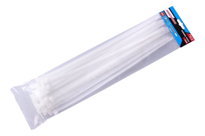 Pásky vázací 400x7.6mm 50ks bílá