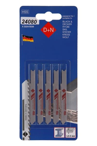 Plátky do přímočaré pily HSS B&D 50/1mm 5ks 11412