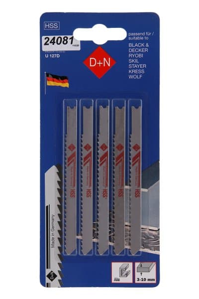 Plátky do přímočaré pily HSS B&D 75/1mm 5ks 11430