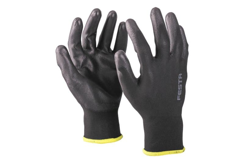Rukavice FESTA KELT BLACK máčené PU  vel. 9, CE 388