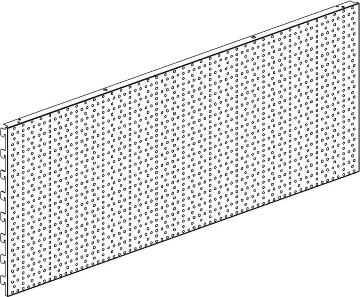 Zadní panel 200/1250mm děrovaný !OBJ!