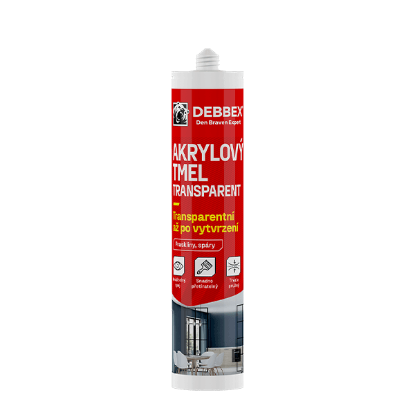 Akrylový tmel TRANSPARENT 280 ml kartuše transparentní