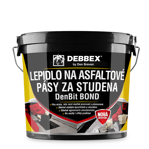 DenBit BOND - Lepidlo na asfaltové pásy za studena 10 kg kbelík černá