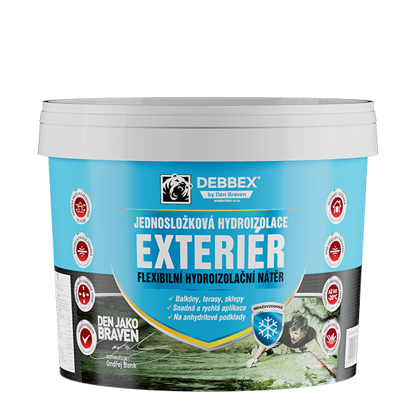 Jednosložková hydroizolace EXTERIÉR 2,5 kg kelímek modrá