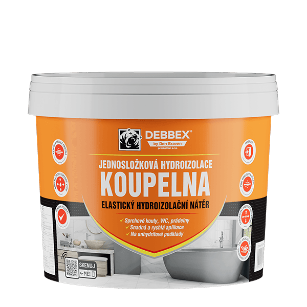Jednosložková hydroizolace KOUPELNA 13 kg kbelík medově hnědá