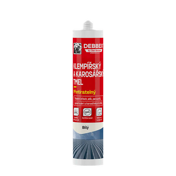 Klempířský a karosářský tmel 280 ml kartuše bílá