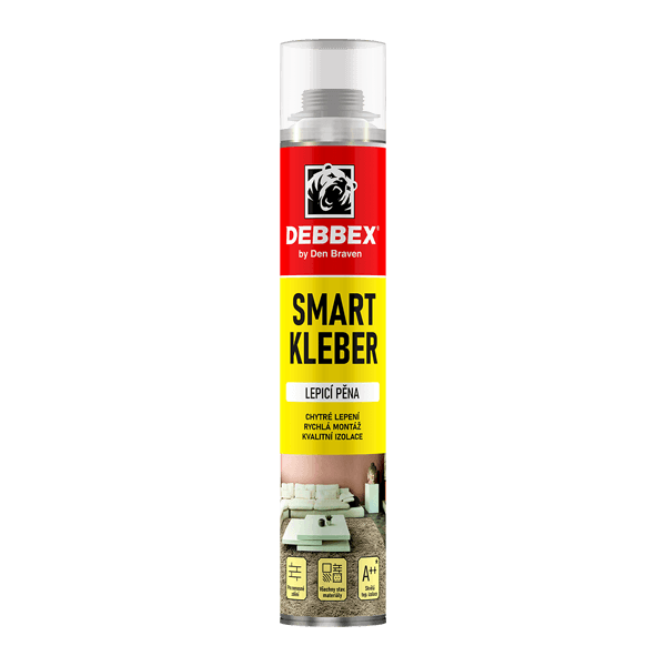 Lepicí pěna SMART KLEBER 750 ml pistolová dóza žlutá