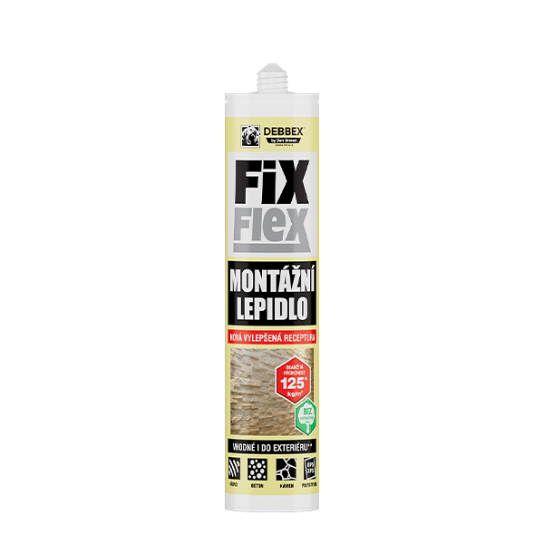 Montážní lepidlo FIX FLEX 280 ml kartuše šedá