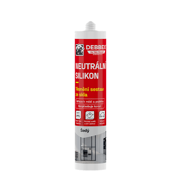 Neutrální silikon 280 ml kartuše šedá