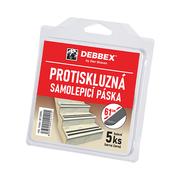 Protiskluzná samolepicí páska 19 mm, délka 61 cm 61 cm blistr černá